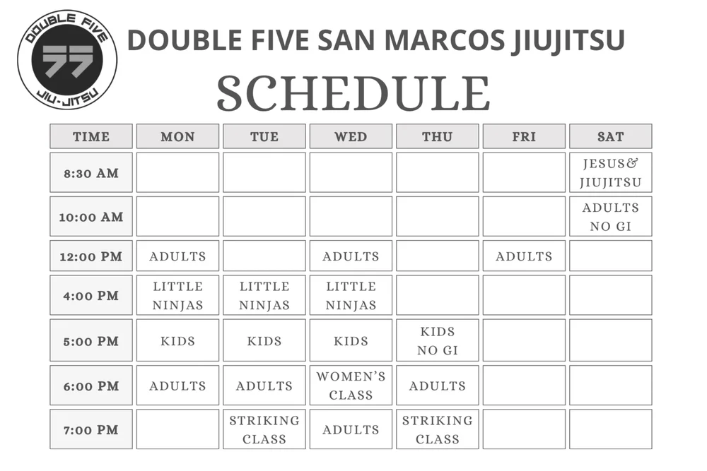 DOUBLE FIVE SAN MARCOS JIUJITSU academy photo