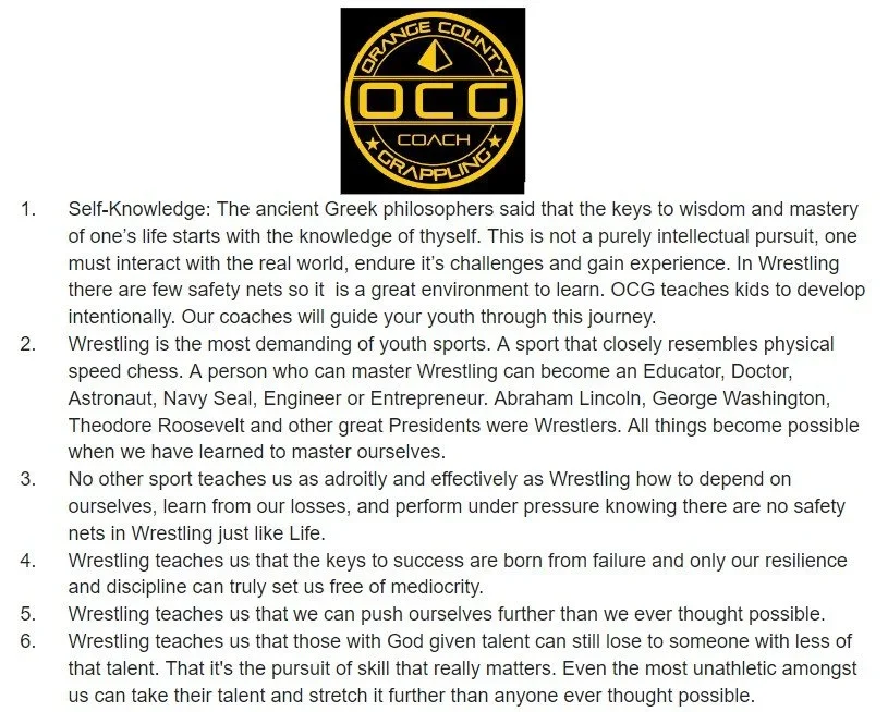 Orange County Grappling (“OCG”) academy photo