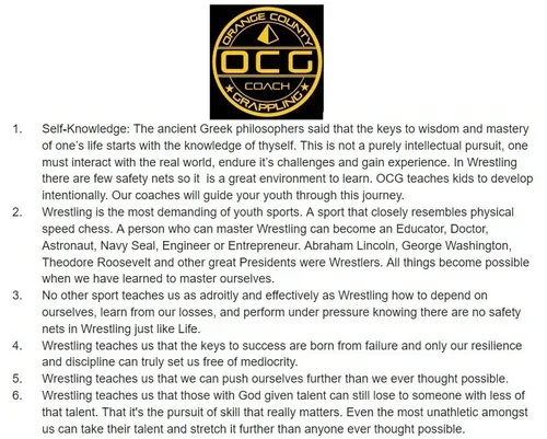 Orange County Grappling (“OCG”) academy photo