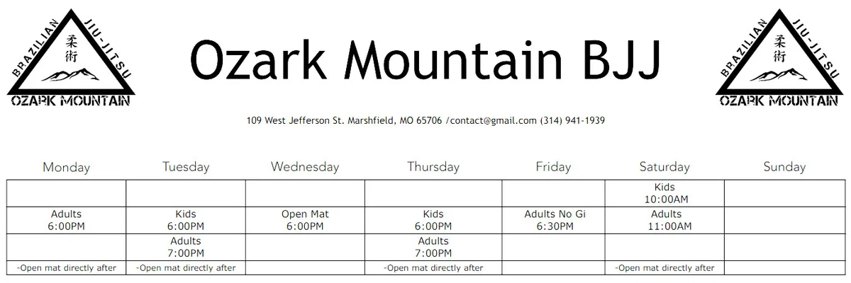 Ozark Mountain BJJ academy photo