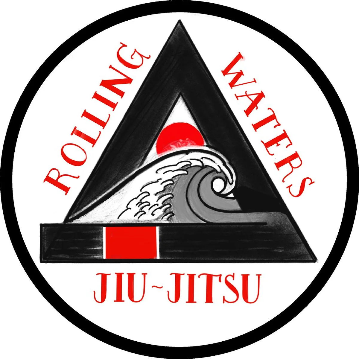 Rolling Waters Jiu Jitsu academy logo