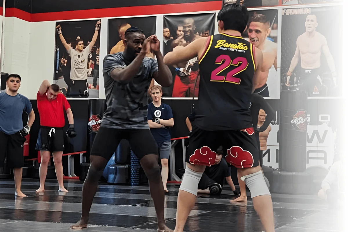 Longo and Weidman MMA academy photo