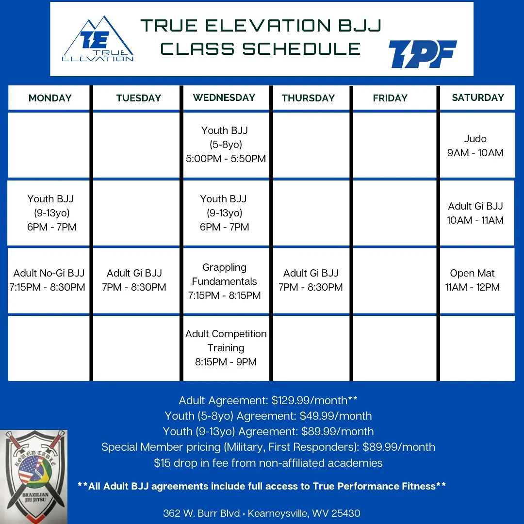 True Elevation BJJ (Round Table BJJ Affiliate) facility image